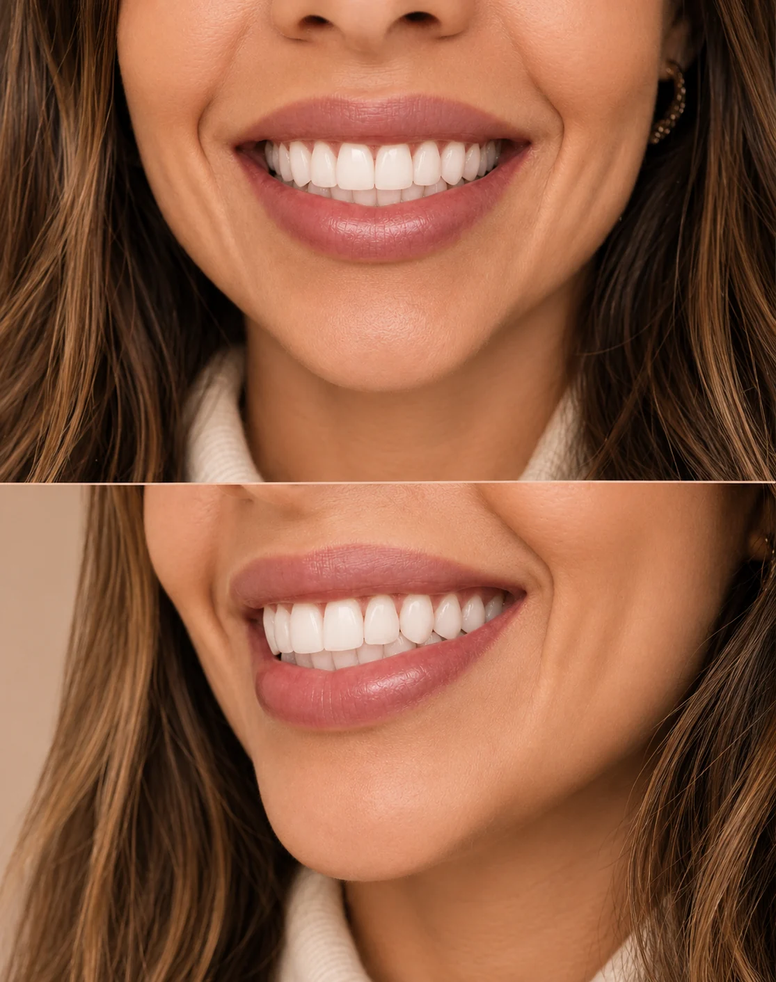 Sorriso natural após planejamento estético com lentes em resina na Zago Odontologia